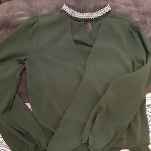 Moss green blouse